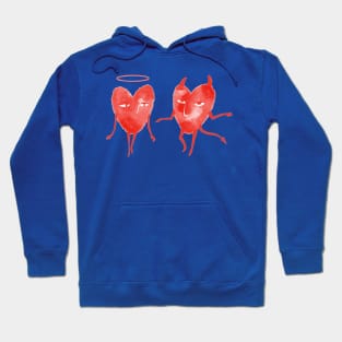 The good and bad sides of love and heart Hoodie